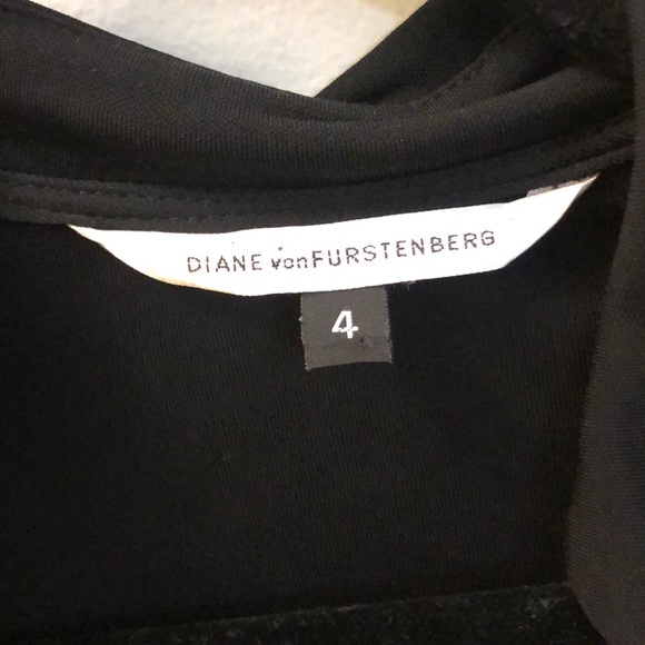 Diane Von Furstenberg Black Wrap Dress - Picture 2 of 4